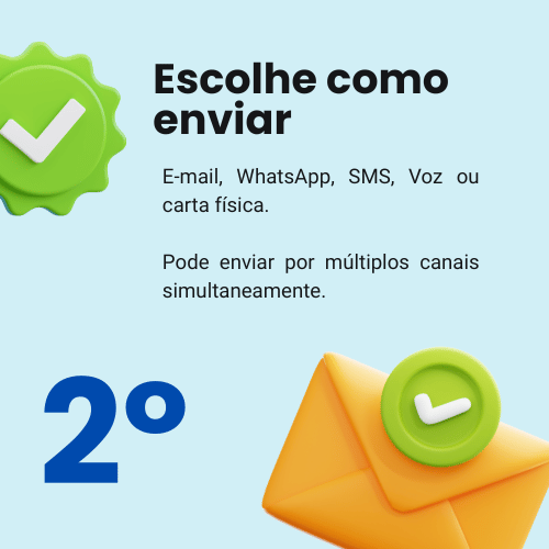 Passo 2 – Escolhe como enviar
